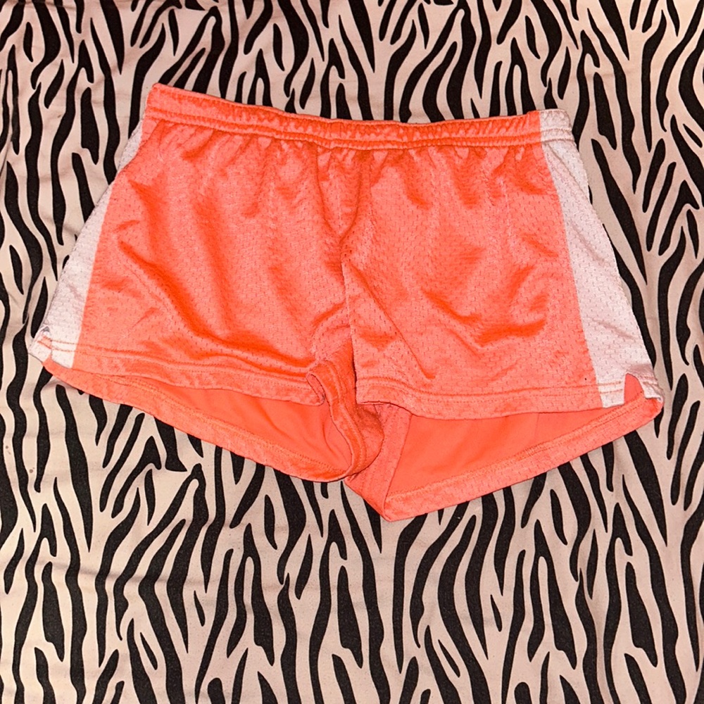 Orange and white shorts